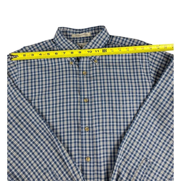 L.L. Bean Wrinkle Resistant Plaid Long Sleeve Button-down Shirt Size Medium - Picture 4 of 11